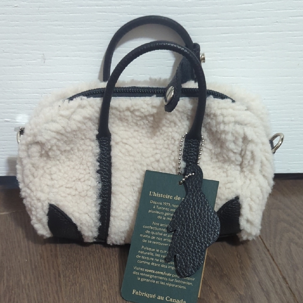 Shearling and Leather Handbag